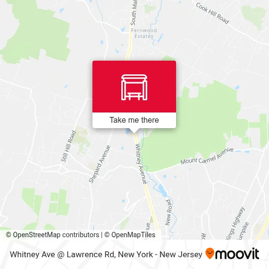 Whitney Ave @ Lawrence Rd map