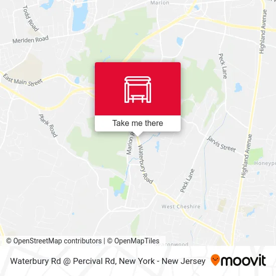 Waterbury Rd @ Percival Rd map