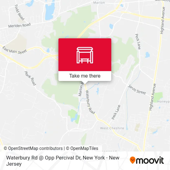 Waterbury Rd @ Opp Percival Dr map