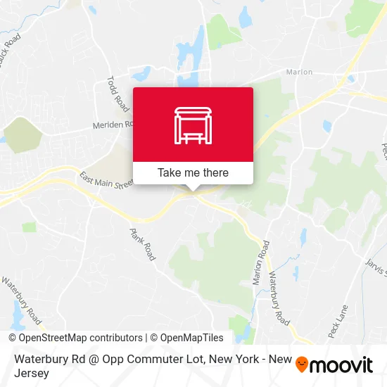 Waterbury Rd @ Opp Commuter Lot map