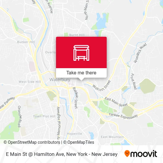 E Main St @ Hamilton Ave map