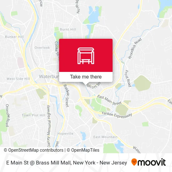 E Main St @ Brass Mill Mall map