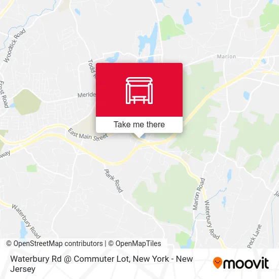 Waterbury Rd @ Commuter Lot map