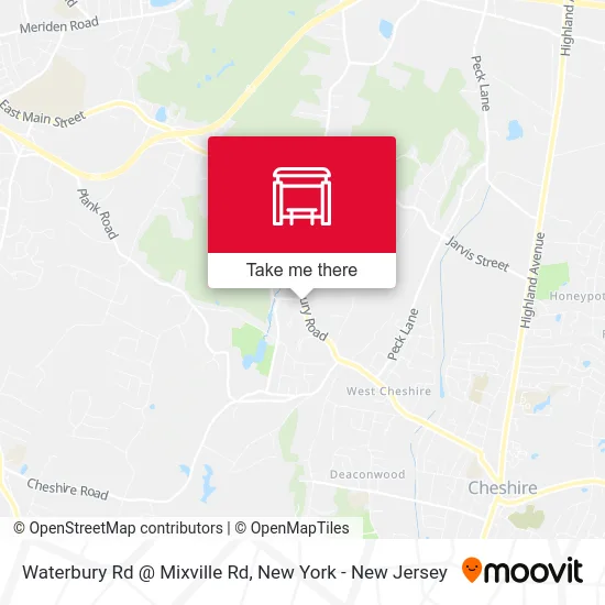 Waterbury Rd @ Mixville Rd map
