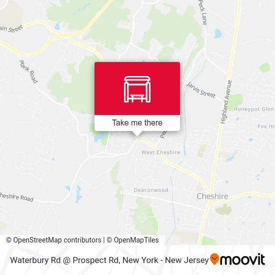 Waterbury Rd @ Prospect Rd map
