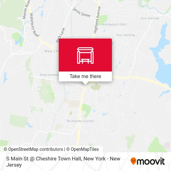 S Main St @ Cheshire Town Hall map