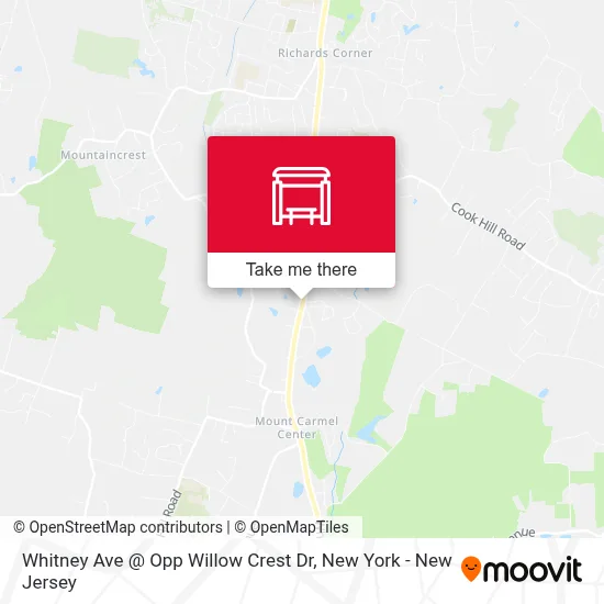 Whitney Ave @ Opp Willow Crest Dr map