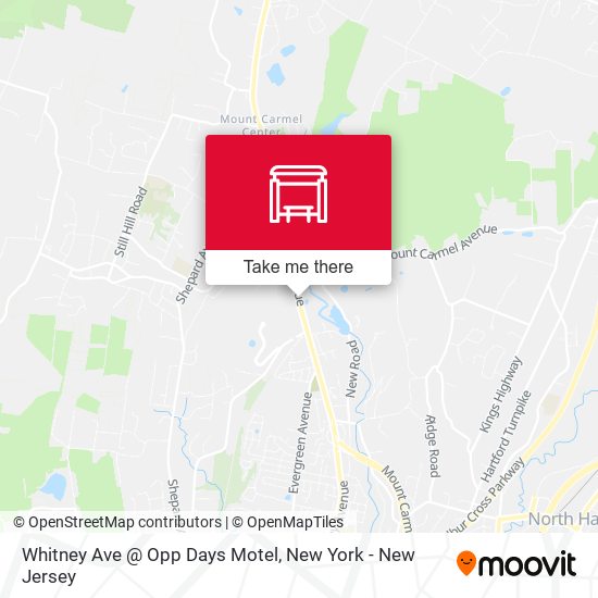Whitney Ave @ Opp Days Motel map