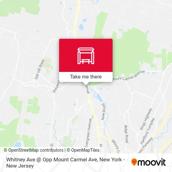 Whitney Ave @ Opp Mount Carmel Ave map