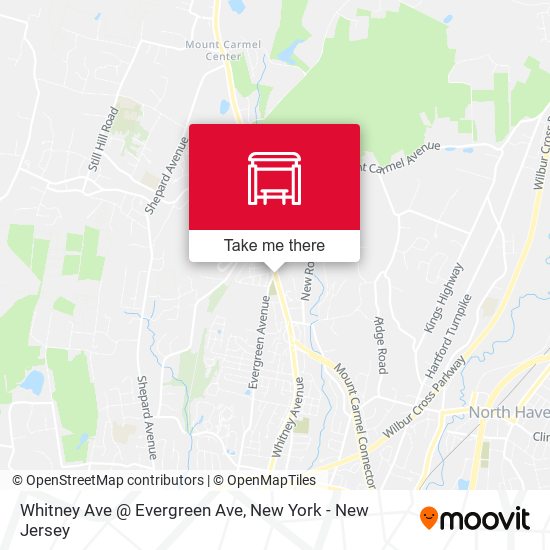 Mapa de Whitney Ave @ Evergreen Ave