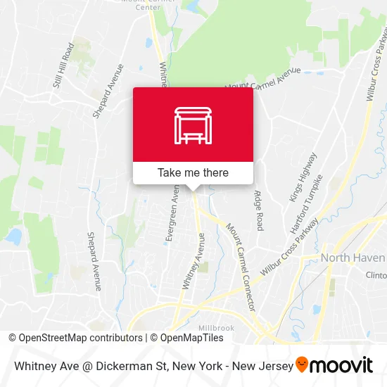 Whitney Ave @ Dickerman St map