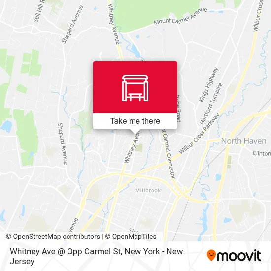 Whitney Ave @ Opp Carmel St map