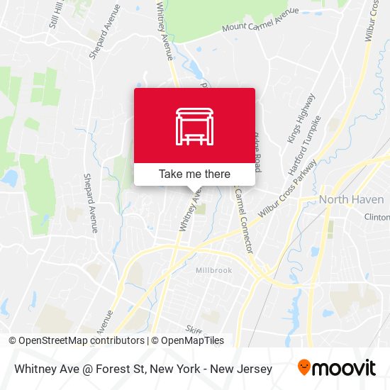 Whitney Ave @ Forest St map