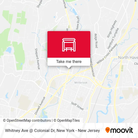 Whitney Ave @ Colonial Dr map