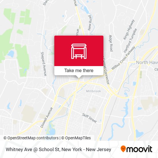 Mapa de Whitney Ave @ School St