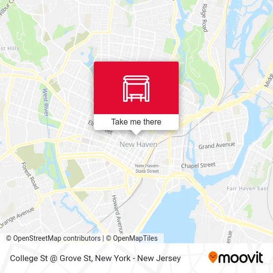 College St @ Grove St map