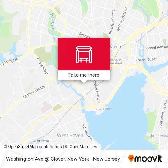 Washington Ave @ Clover map