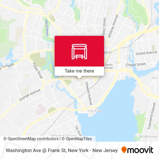 Washington Ave @ Frank St map