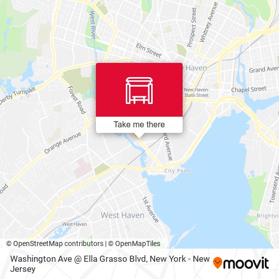 Washington Ave @ Ella Grasso Blvd map