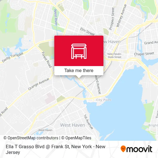 Ella T Grasso Blvd @ Frank St map