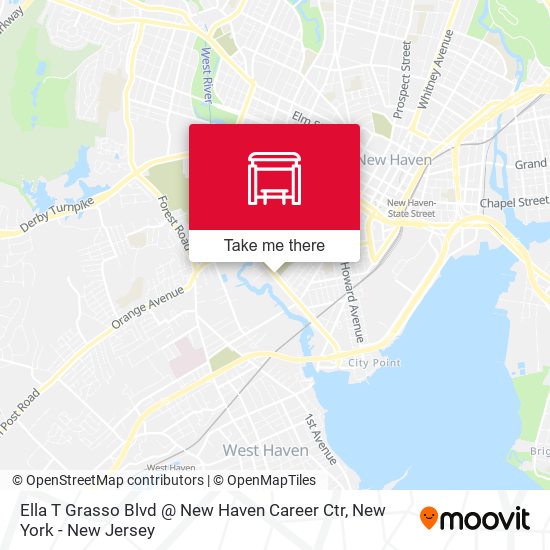 Mapa de Ella T Grasso Blvd @ New Haven Career Ctr