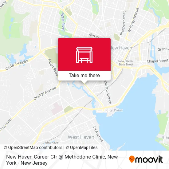 New Haven Career Ctr @ Methodone Clinic map