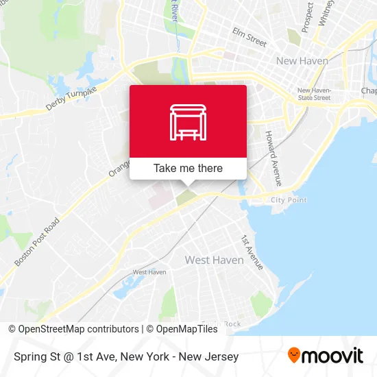 Spring St @ 1st Ave map