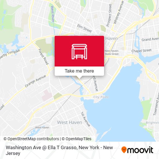 Washington Ave @ Ella T Grasso map