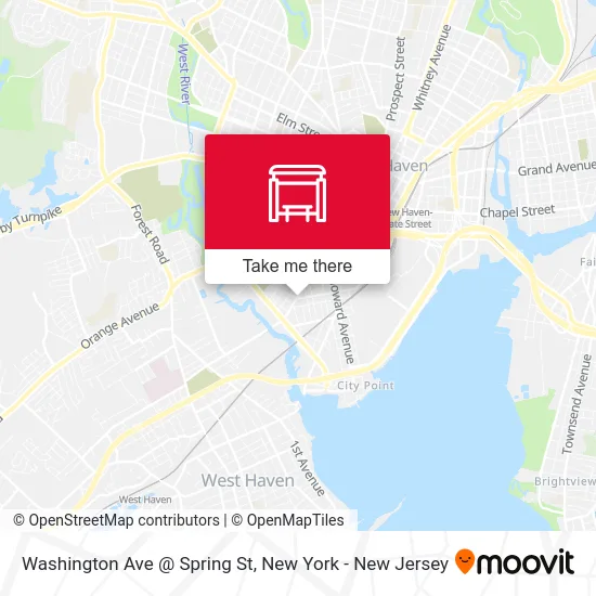 Washington Ave @ Spring St map