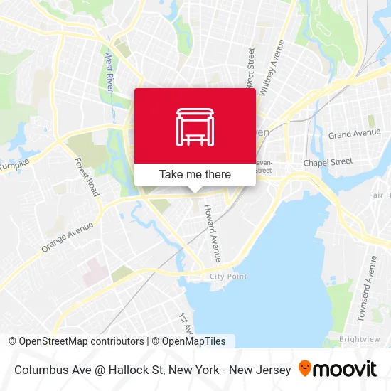 Columbus Ave @ Hallock St map