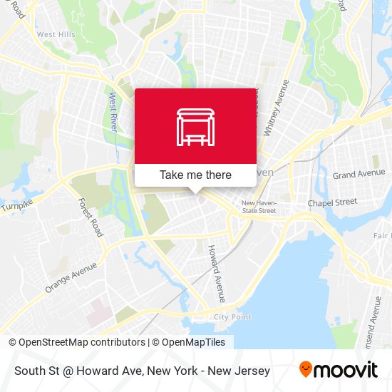 South St @ Howard Ave map