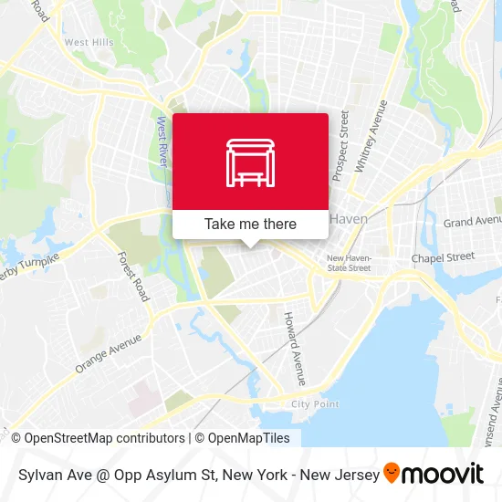 Sylvan Ave @ Opp Asylum St map