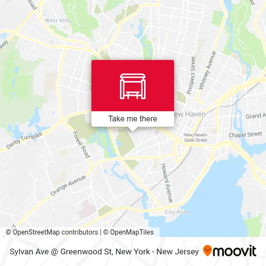 Sylvan Ave @ Greenwood St map