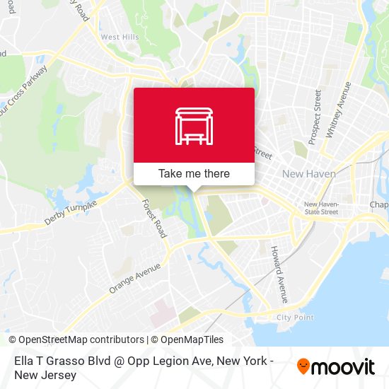 Mapa de Ella T Grasso Blvd @ Opp Legion Ave