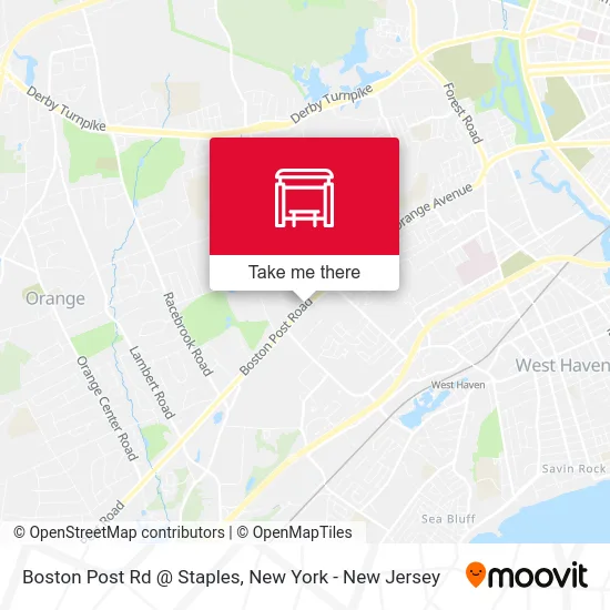 Boston Post Rd @ Staples map