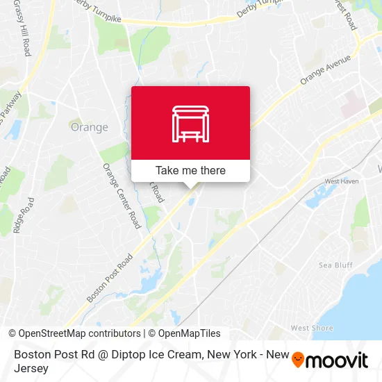 Boston Post Rd @ Diptop Ice Cream map