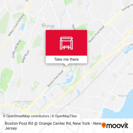 Boston Post Rd @ Orange Center Rd map