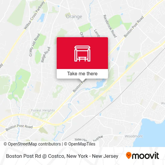 Boston Post Rd @ Costco map