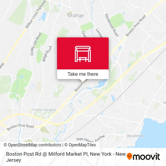Boston Post Rd @ Milford Market Pl map