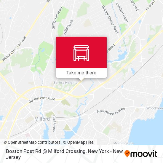 Boston Post Rd @ Milford Crossing map