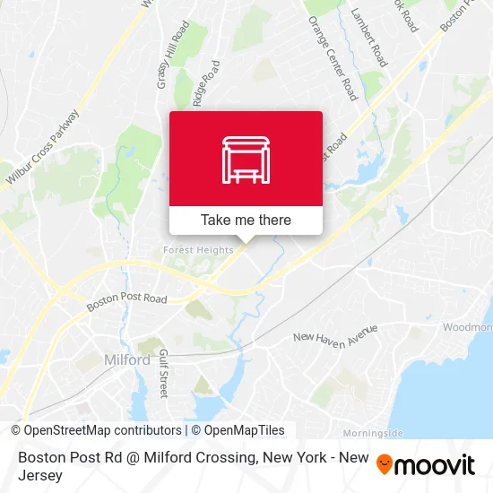 Boston Post Rd @ Milford Crossing map