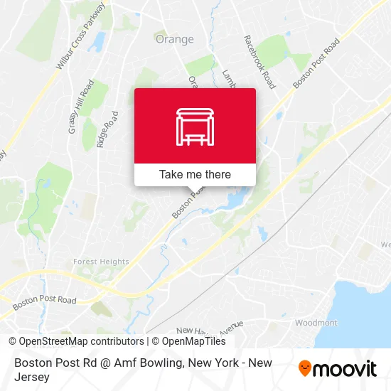 Boston Post Rd @ Amf Bowling map