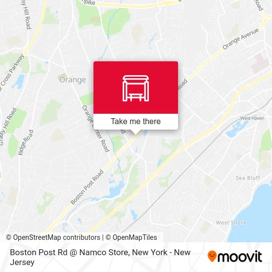 Boston Post Rd @ Namco Store map