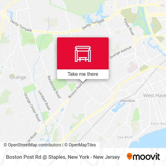 Boston Post Rd @ Staples map