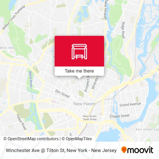 Winchester Ave @ Tilton St map