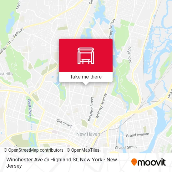 Winchester Ave @ Highland St map