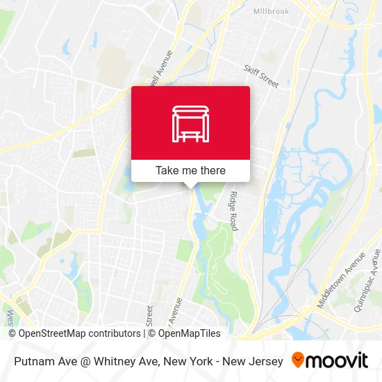 Putnam Ave @ Whitney Ave map
