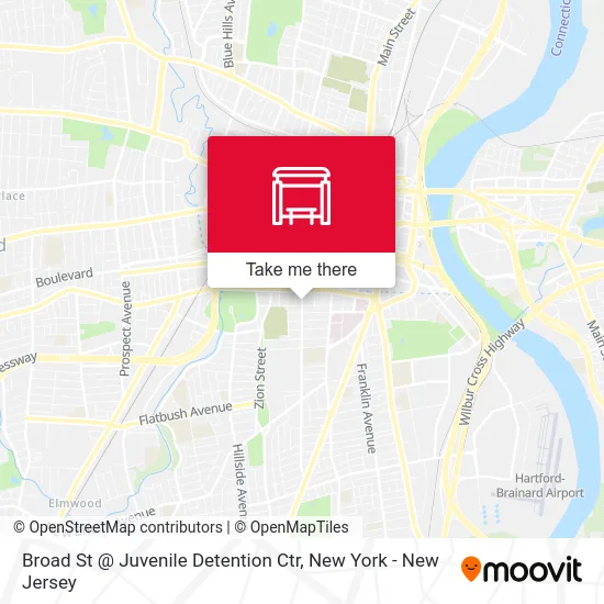 Broad St @ Juvenile Detention Ctr map