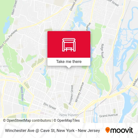 Winchester Ave @ Cave St map