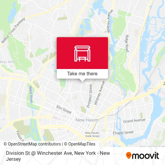 Division St @ Winchester Ave map
